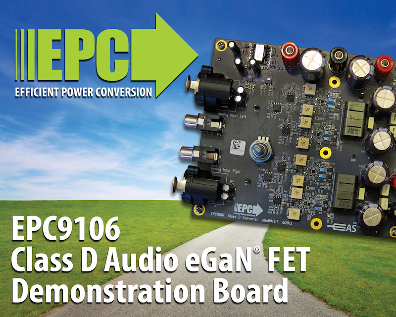 EPC introduces GaN-based Class D audio demo board